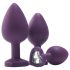 Flirts analinis treniruočių rinkinys - analinių dildo rinkinys (3vnt) - violetinė