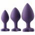 Kit di Allenamento Anale Flirts - Set di Dildo Anali (3 pezzi) - Viola