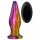 Glamour Glass - pointed, remote-controlled glass anal vibrator (colorful)