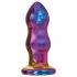 Glamour Glass - Radio glazen anale vibrator - gegolfd (kleurrijk)