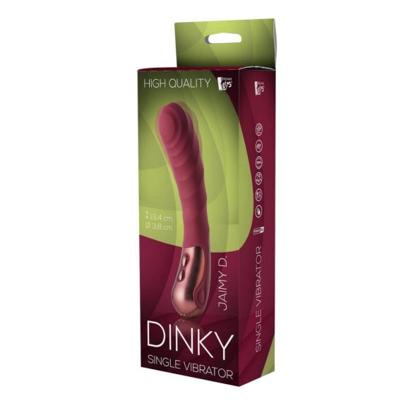 Dinky Jaimy D. Single - rebrasti vibrator G-točke na baterije (bordo)