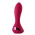 vonkelende Isabella - oplaadbare, radiogestuurde opblaasbare anale vibrator (rood)