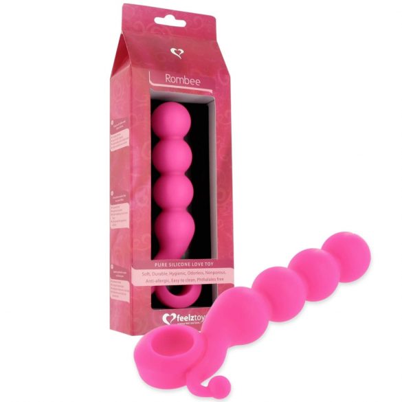 FEELZTOYS Rombee - 4 helmepärlite anaaltapp (roosa)