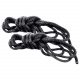 S&M - Silky Bondage Rope Set - Black (2-Piece)