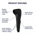 Satisfyer Men Wand - vibrator pentru gland, rezistent la apă, cu acumulator (negru)