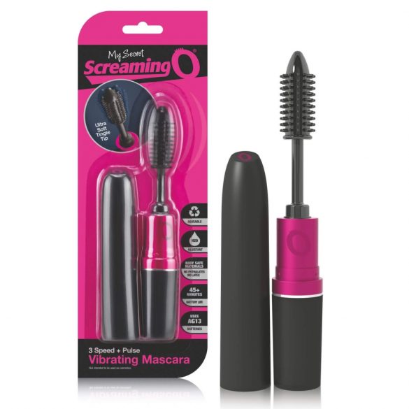 Mascara Vibrante Segreto - Vibratore Travestito da Mascara (Nero-Rosa)