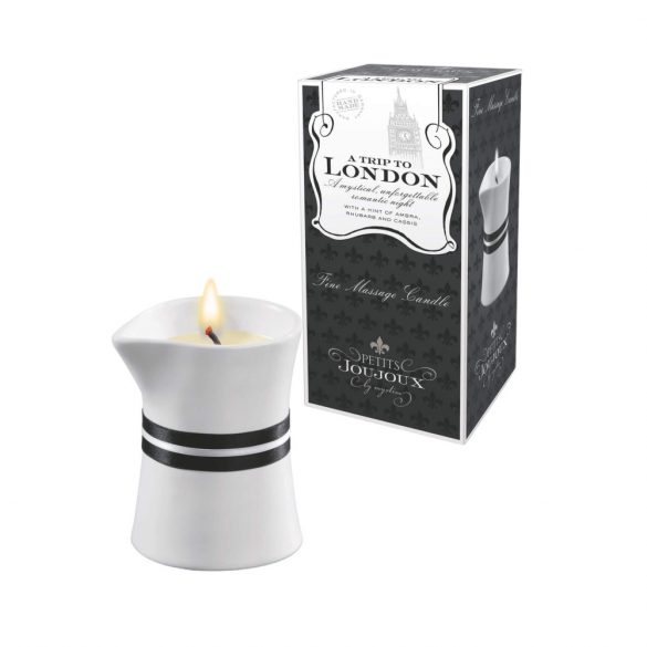 Candela Massaggio Riscaldante Ambra e Rabarbaro di Londra - Petits Joujoux (120ml)