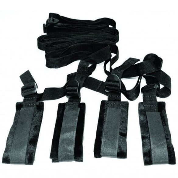 S&M - bed bondage set (zwart)