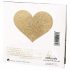 Bijoux Indiscrets Flash - Sparkling Heart Nipple Pasties (Gold)