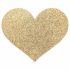 Bijoux Indiscrets Flash - Sparkling Heart Nipple Pasties (Gold)