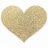 Bijoux Indiscrets Flash - Sparkling Heart Nipple Pasties (Gold)