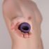 Je Joue Mio - vodotesný vibračný krúžok na penis na batérie (fialový)