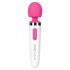 Mini Massaggiatore Ricaricabile Aquatico Bodywand - Vibratore Impermeabile (bianco-rosa)