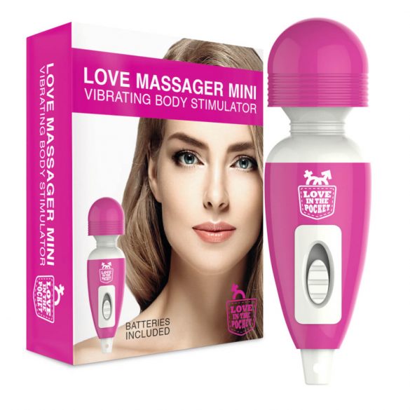 Kärleksstav - mini massager (rosa)