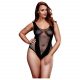 BACI Plus Size - Elegant Fishnet Bodysuit - Black (XL-XXL)