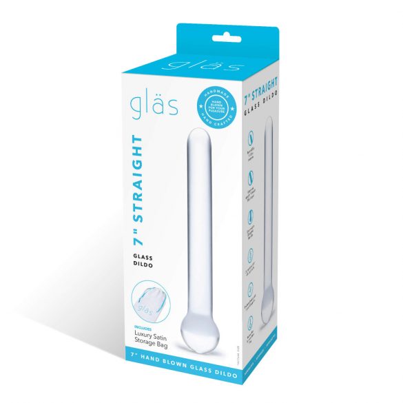 GLAS - klassieke glazen dildo (transparant)