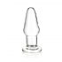 Dildo anale in vetro classico trasparente GLAS