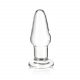 GLAS - klasické sklenené análne dildo 8,3cm