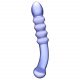 Glass Double-Ended Dildo (Transparent Purple)