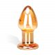 GLAS Over Easy - glass anal plug (gold)