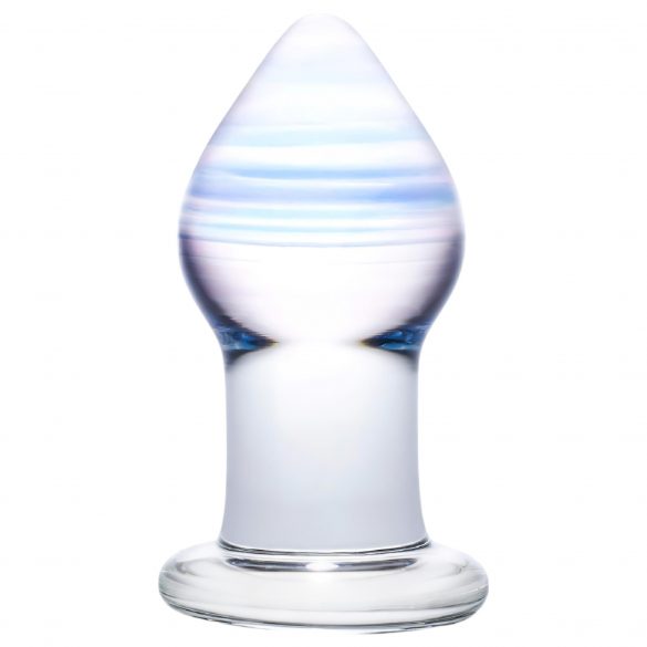 Dildo Anale in Vetro "Pioggia di Ametista" GLAS (Trasparente Viola)