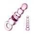 GLAS - Glas-Analkette Dildo (rosa)