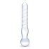 Dildo din sticlă cu două capete (transparent)