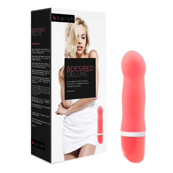 B SWISH Bdesired Deluxe - vibromasseur à tête accentuée (corail)