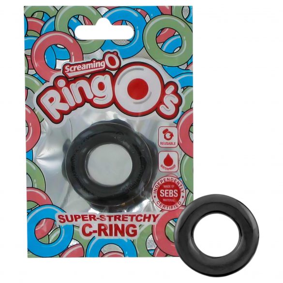 Screaming O Silicone Cock Ring (Black)