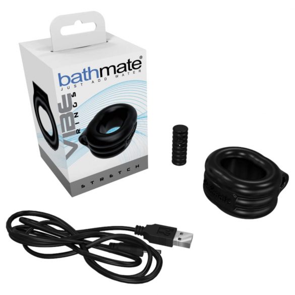 Bathmate Vibe Ring Stretch - Vibrating Cock and Ball Ring (Black)