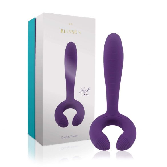 Rianne Duo - vibromasseur couple étanche rechargeable (violet)