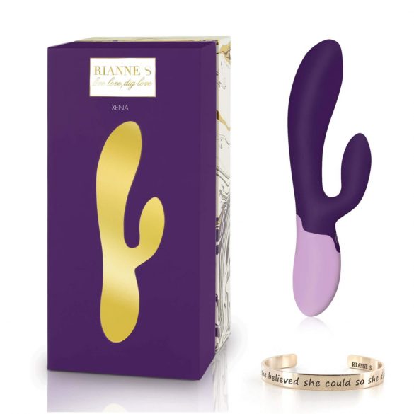 Rianne Essential Xena - Akkubetriebener Vibrator mit Klitorisarm (dunkellila)