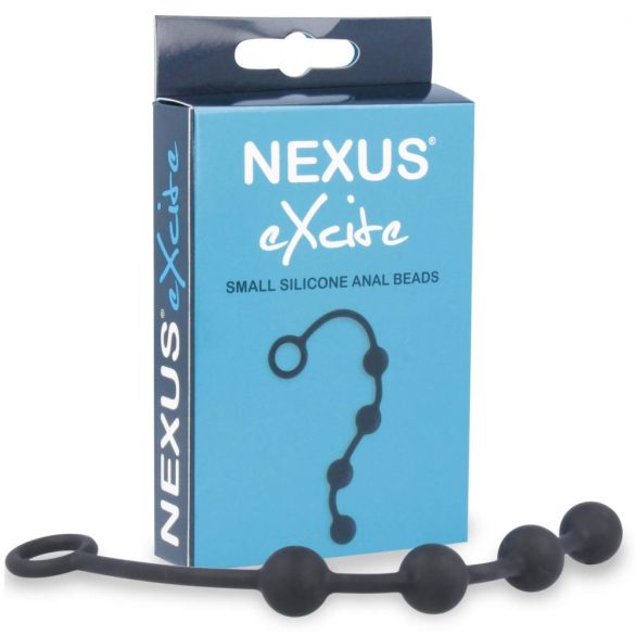 Nexus Excite - kleine Analkette (4 Perlen) - Schwarz