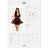 Babydoll Sensuale Lungo in Pizzo con Perizoma (Nero) - Obsessive Idillia