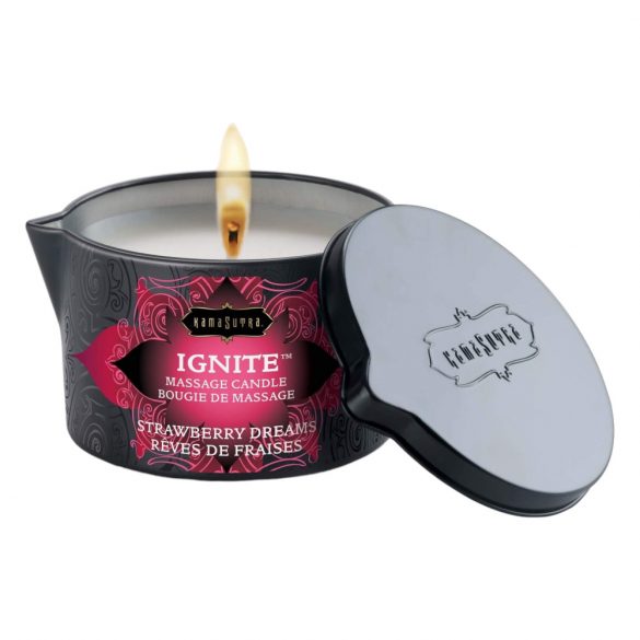 Kama Sutra - bougie de massage végan - rêve de fraise (170g)