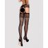 Obsessive S500 - Floral Lace Garter Set - Black (S-L)