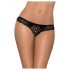 Obsessive Miamor - Rhinestone Open Lace Thong (Black)