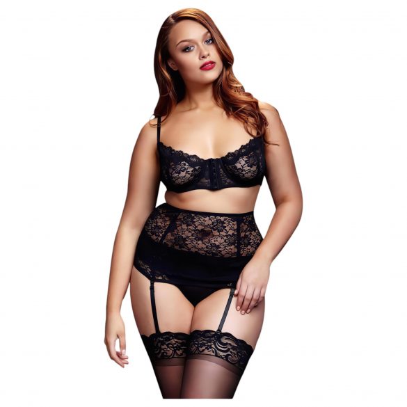 BACI Plus Size - Lace Lingerie Set - Black (XL-XXL)