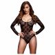 Baci - Long Sleeve Lace Bodysuit - Black (S-L)