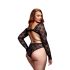 BACI Plus Size - Long-Sleeve Lace Bodysuit - Black (XL-XXL)