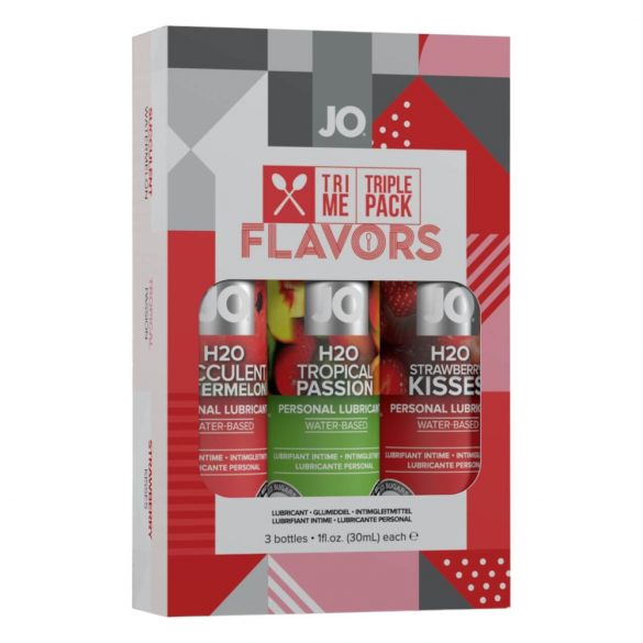 JO System Flavors – súprava ochutených lubrikantov (3ks)