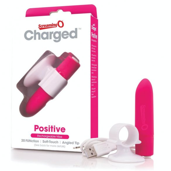 Screaming O Positive - aufladbarer super starker Stabvibrator (pink)