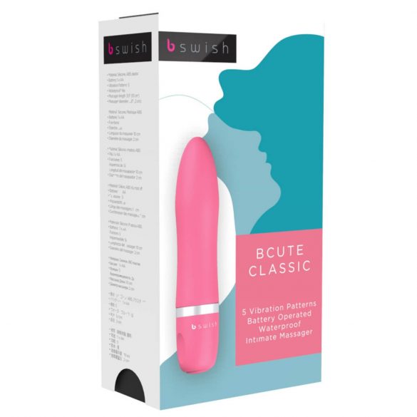 B SWISH Bcute Classic - vibrator rezistent la apă (roz)