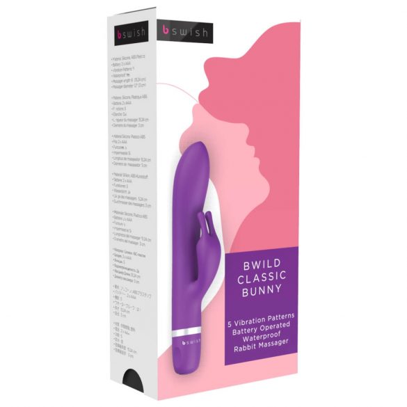 B SWISH Bwild Classic Bunny - klitorašo vibrators (lillā)