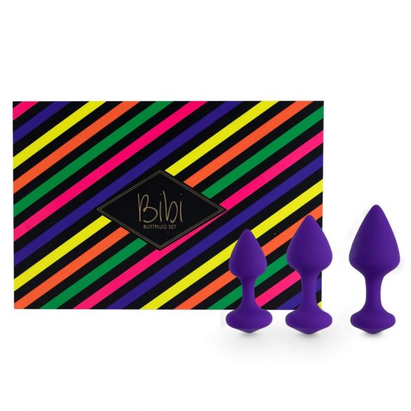 FEELZTOYS Bibi - anaal dildo set - paars (3-delig)