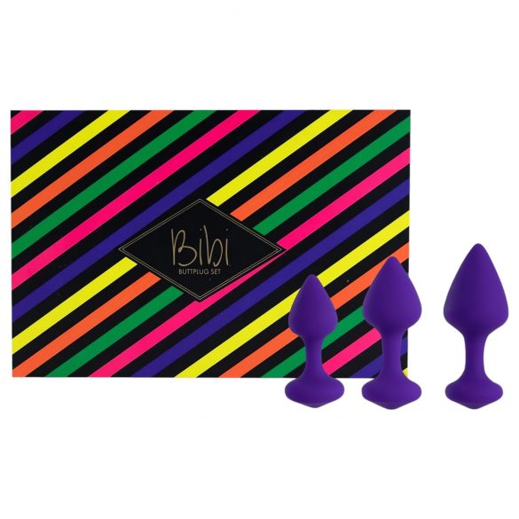 FEELZTOYS Bibi - anal plug set - purple (3-piece)