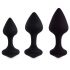 Set di dildo anali FEELZTOYS Bibi - nero (3 pezzi)