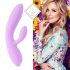 FEELZTOYS Lea - baterijski, vodootporni vibrator G-točke s 2 motora (ljubičasta)