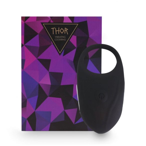 Inel vibrator pentru penis Feelztoys Thor cu acumulator (negru)