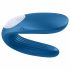 Satisfyer Double Whale - Zweimotoriger Partner-Vibrator (blau)